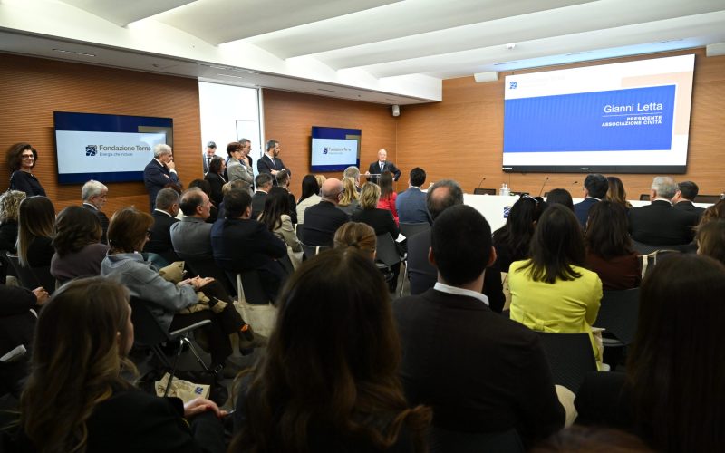 Gianni Letta, Presidente dell’Associazione Civita, nel corso dell’evento di presentazione dei progetti della Fondazione Terna (2 aprile 2025)